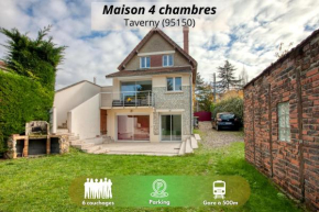 Grande maison lumineuse avec parking & proche gare